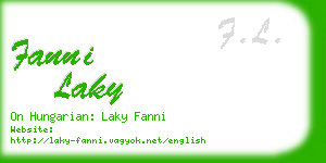 fanni laky business card